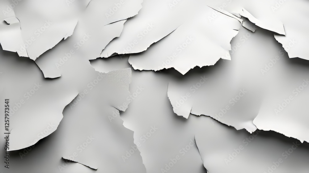 Peeling Paint Texture: Abstract White Layers