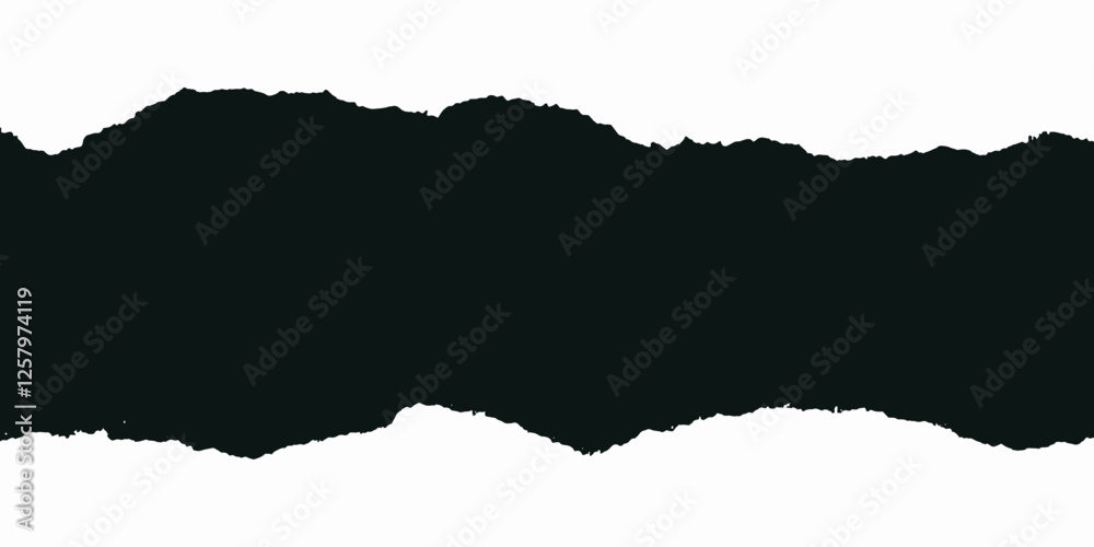 Torn paper blank banner or poster design with ripped cut effect empty text or design space design vector illustration