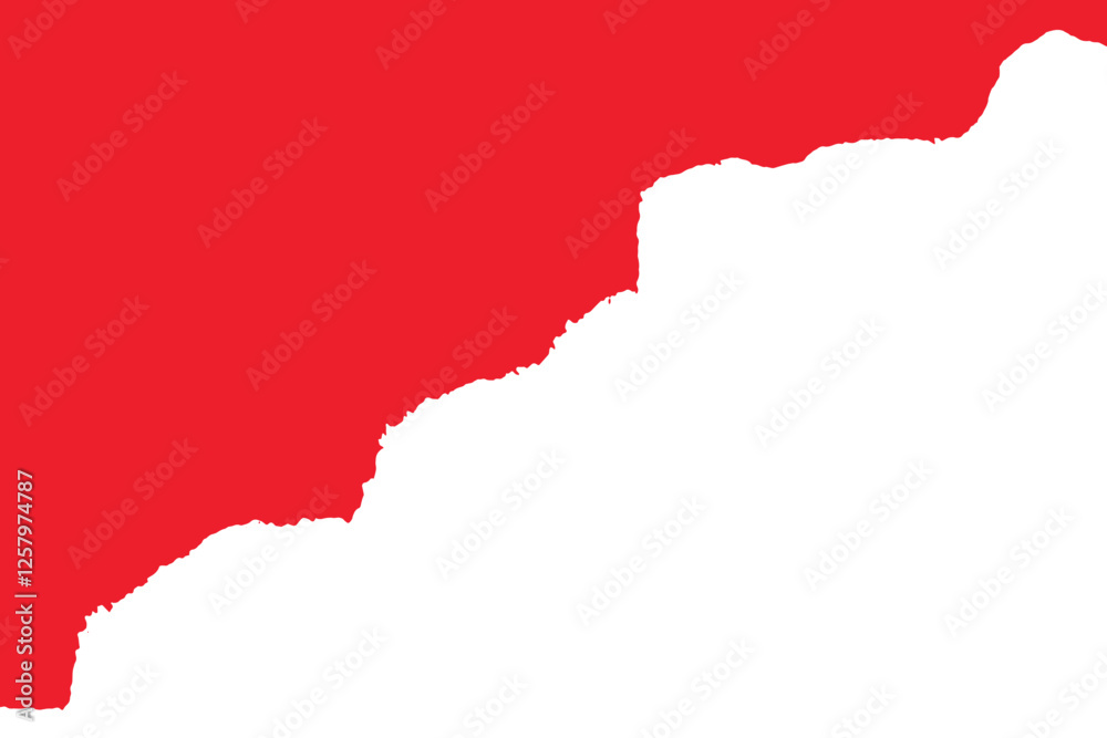 Fototapeta premium Vector abstract torn paper red color ripped paper background poster banner, design vector file