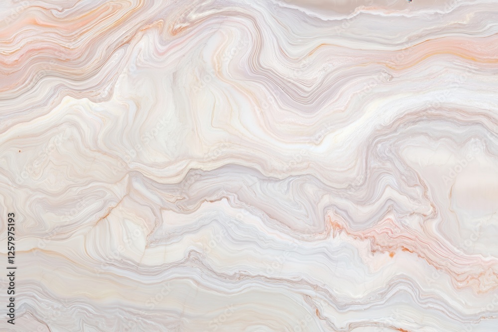 Obraz premium Cream and peach marble texture with flowing abstract patterns