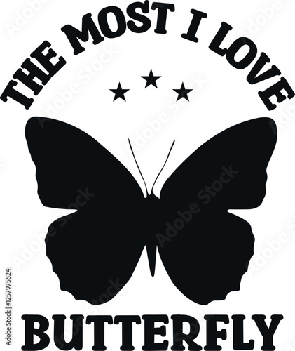 Vintage typography butterfly flying t-shirt design with butterfly silhouette vector
