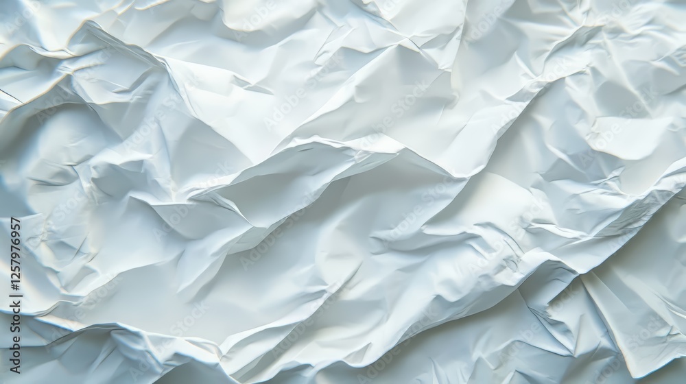 Obraz premium Abstract Texture: Wrinkled White Sheet Backdrop