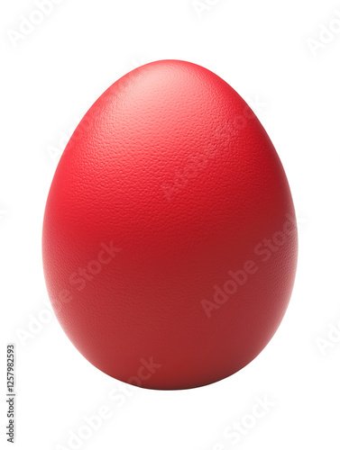 Plain red Easter egg, Easter egg isolated on white or transparent background png image