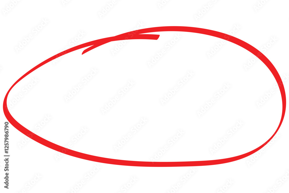 Hand drawn red circle. Red pen hand drawn doodle mark. For marking text, note, mark icon, vector. Vector illustration. Hand drawn red circle. Red pen hand drawn doodle mark. For marking text, note, mark icon, vector. Vector illustration.