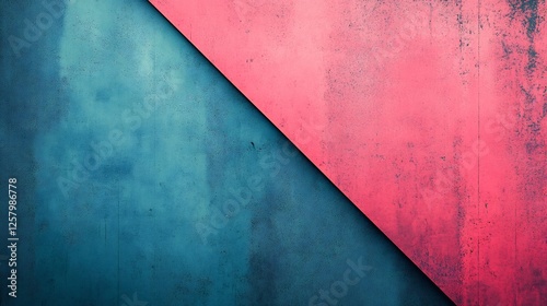 Abstract Teal Red Diagonal Texture Background. AI Generated