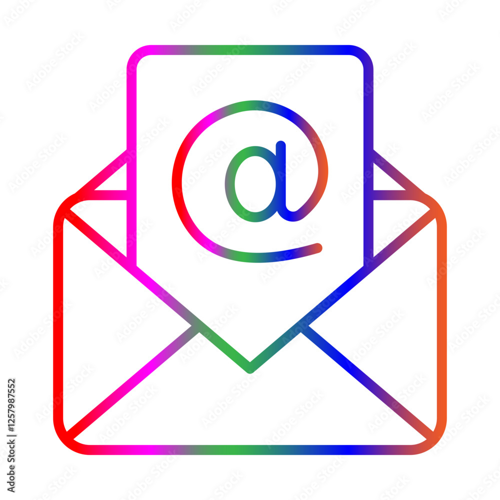 Email line gradient icon Email line gradient icon