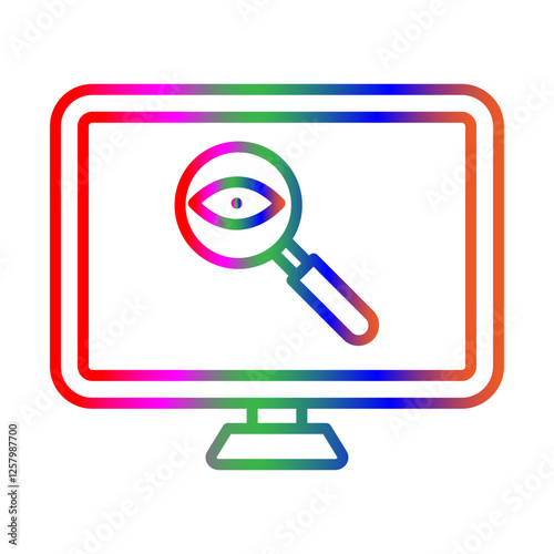 Spyware line gradient icon