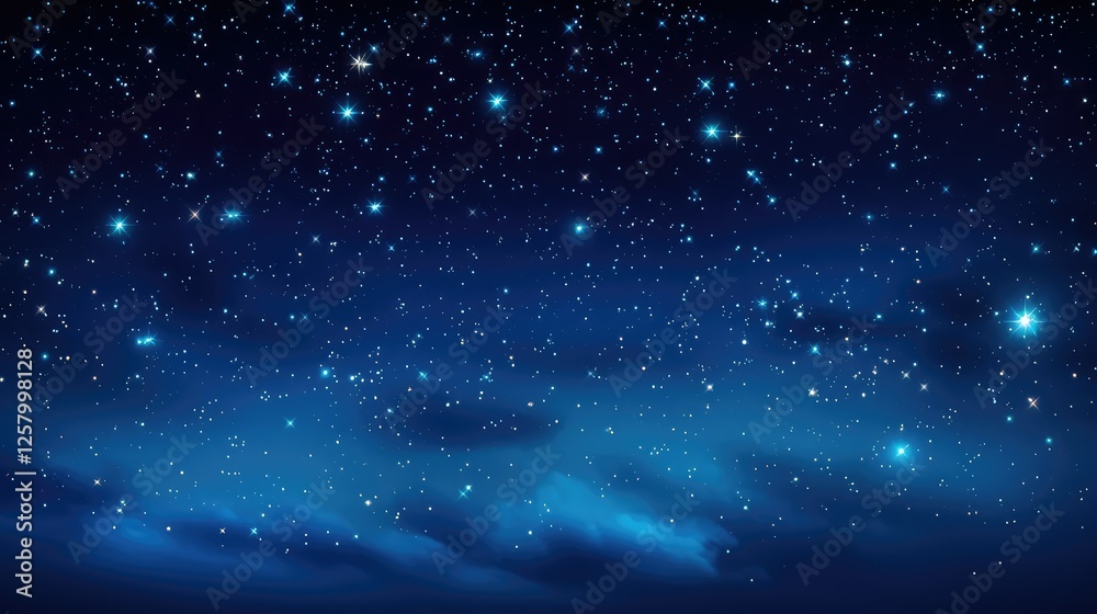 Obraz premium shining twinkle star blue