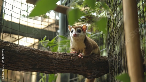 Enthralling Wildlife Encounter: Tiny Mammal in a Lush Enclosure