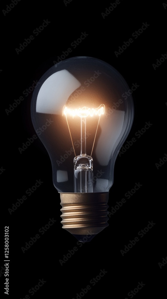 Elegant Isolated glowing light bulb icon symbolizing creative tech ideas on a black background startup innovation launch concept Elegant Isolated glowing light bulb icon symbolizing creative tech ideas on a black background startup innovation launch concept