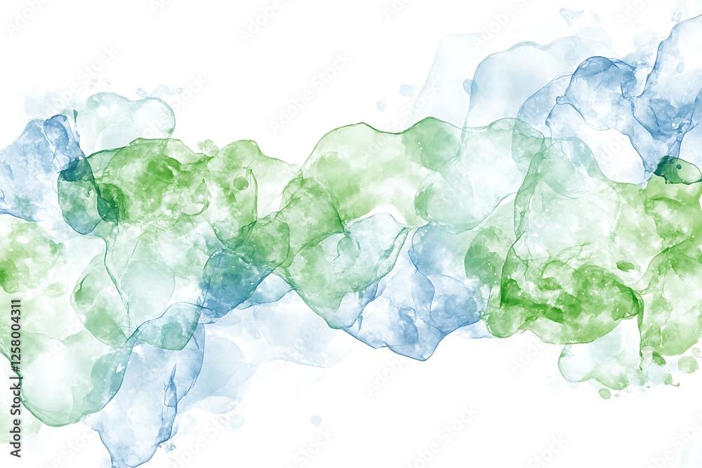 Flowing abstract background texture with green and blue tones in fluid art environment Flowing abstract background texture with green and blue tones in fluid art environment
