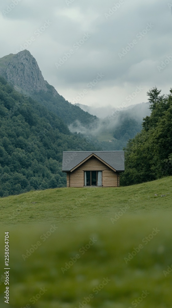 Elegant Rustic mountain retreat lodge with a meditation space facing panoramic views of rolling hills and clouds quiet contemplation Elegant Rustic mountain retreat lodge with a meditation space facing panoramic views of rolling hills and clouds quiet contemplation