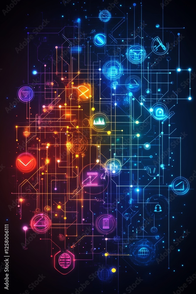 Obraz premium Legal Services Network, Security, Connectivity Technology and Law in a Digital World