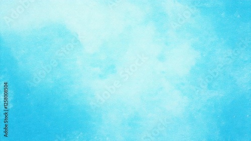 淡い手描きの水彩風の素材 背景素材 ブルー 水色 背景素材 16:9サイズ AI生成素材