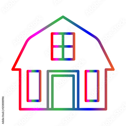 Barn line gradient icon