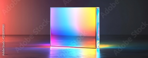 Holographic neon background presenting an abstract, blurred holographic effect, suitable for wallpaper or creative projects.