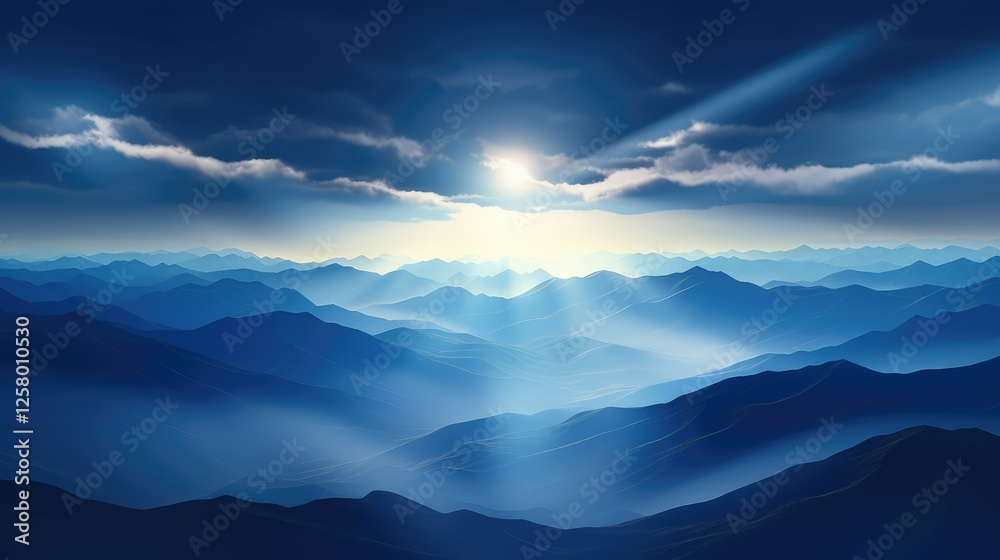 Fototapeta premium clouds blue rays