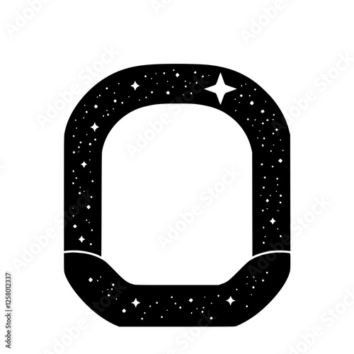 Ovoid Portal Enclosing a Celestial Starry Night.