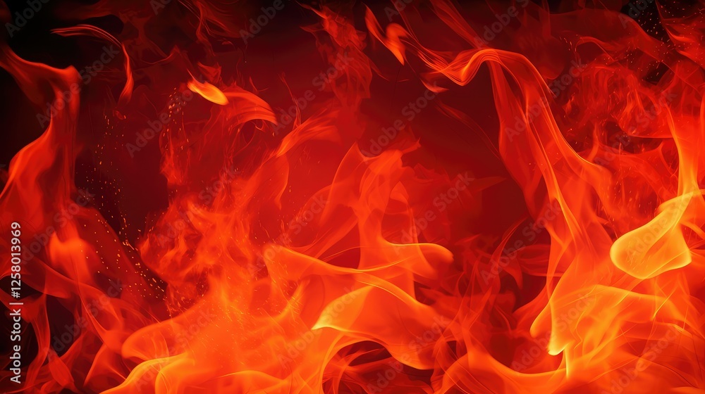 inferno flames on red background inferno flames on red background