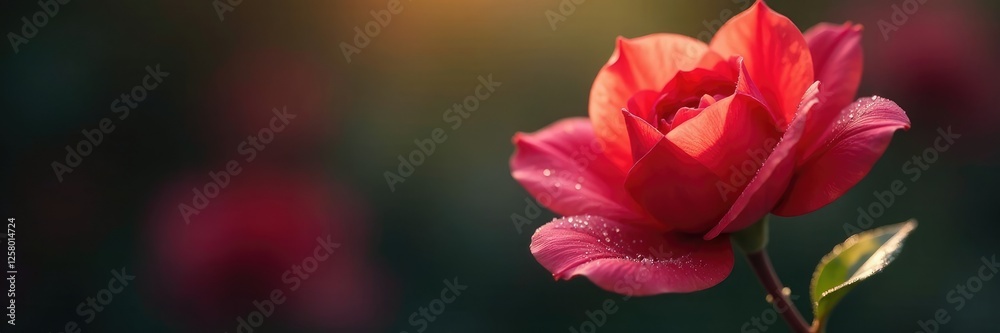 Delicate petals of crimson hue unfold like silk in the morning dew, flower, unique, rarefinds Delicate petals of crimson hue unfold like silk in the morning dew, flower, unique, rarefinds