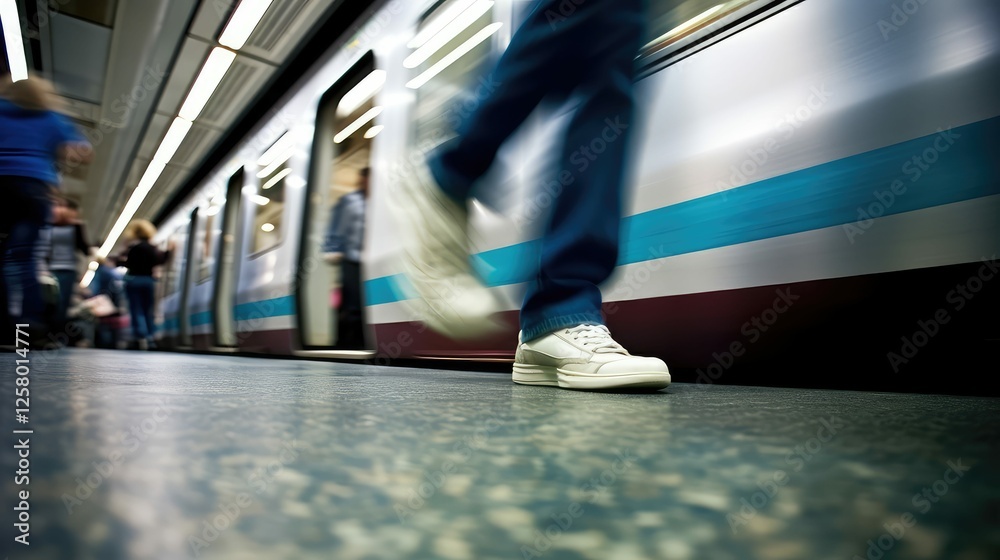 Fototapeta premium perspective blurred subway interior