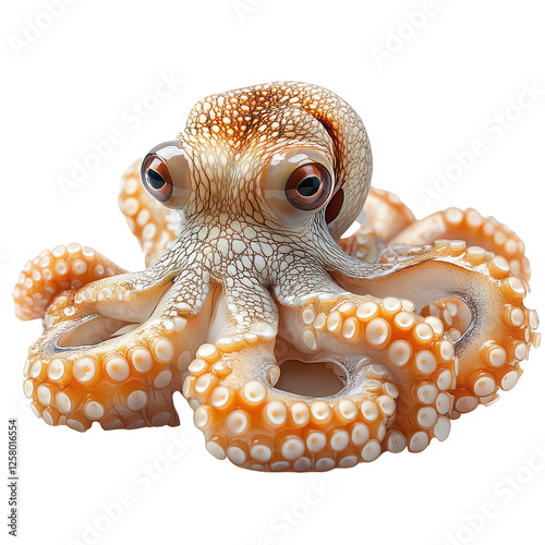 Mimic Octopus isolated on transparent background, PNG