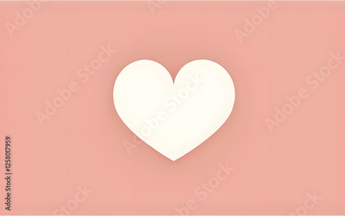 Simple Heart Icon with Clean and Minimalist Style Representing Love and Care
