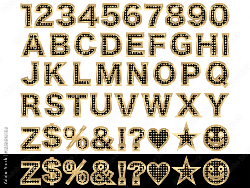 Fototapeta premium ミラータイル2、文字フチ、7白金