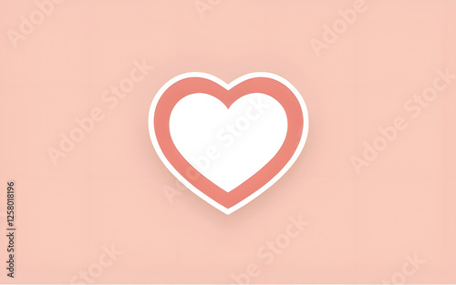 Simple Heart Icon with Clean and Minimalist Style Representing Love and Care