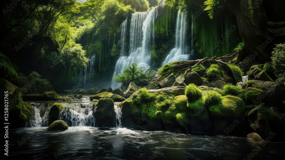 cascade waterfall flowing water cascade waterfall flowing water