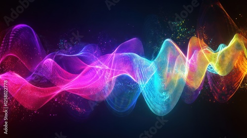 Abstract colorful wave energy flow.