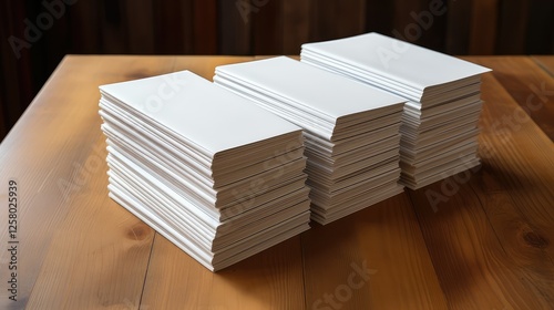 stack paperback book blank
