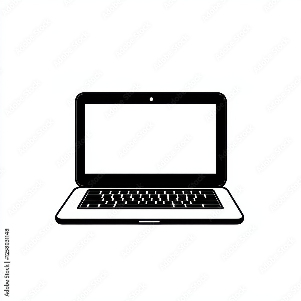 Minimalistic laptop design for digital projects. Minimalistic laptop design for digital projects.