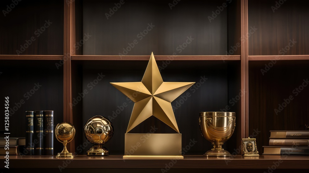 Obraz premium award gold star trophy