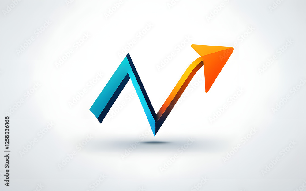 Modern Upward Arrow Icon Representing Business Success and Positive Growth Modern Upward Arrow Icon Representing Business Success and Positive Growth