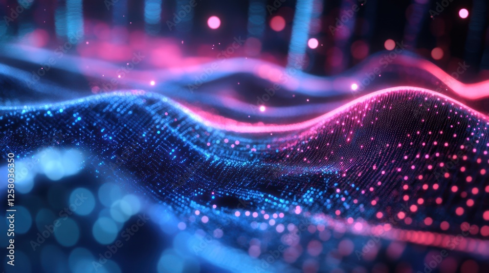 AI generative technology concept with artistic light patterns, modern data aesthetics AI generative technology concept with artistic light patterns, modern data aesthetics