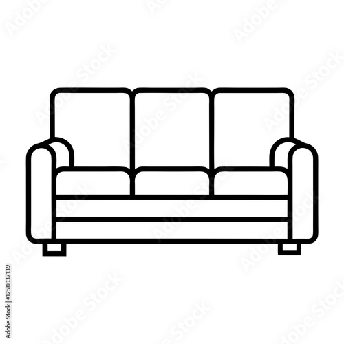 Comfortable Sofa Vector for Home and Furniture Branding.
