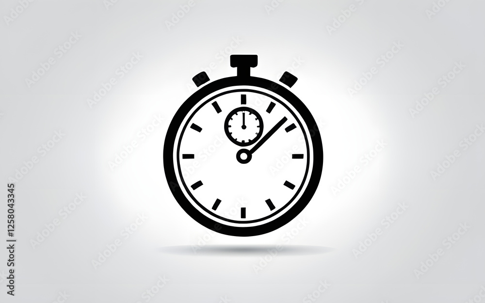 Stopwatch Icon Representing Time Management, Efficiency, and Productivity Stopwatch Icon Representing Time Management, Efficiency, and Productivity