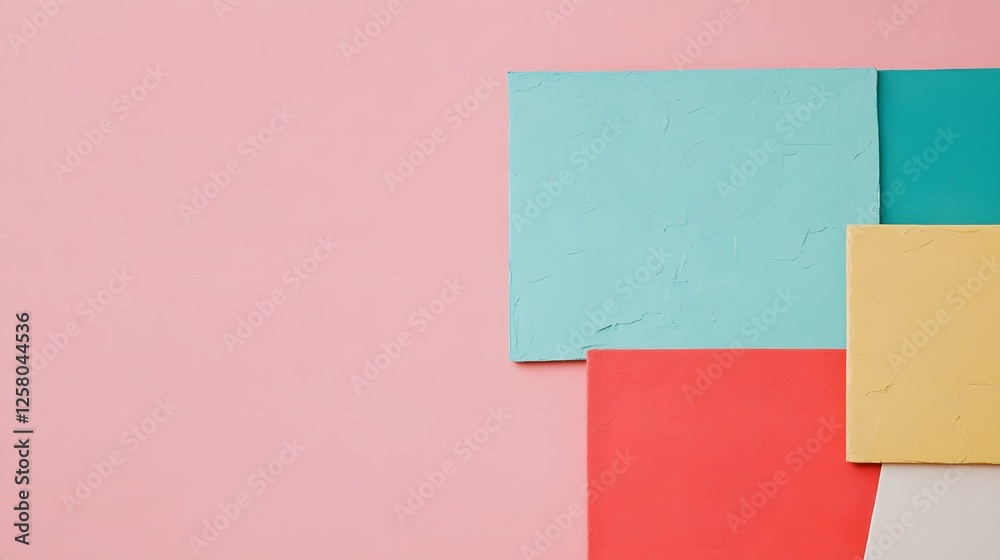 Fototapeta premium Abstract Pastel Color Blocks Background Texture Design