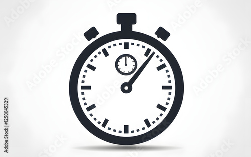 Stopwatch Icon with Bold Design for Effective Time Management and Productivity