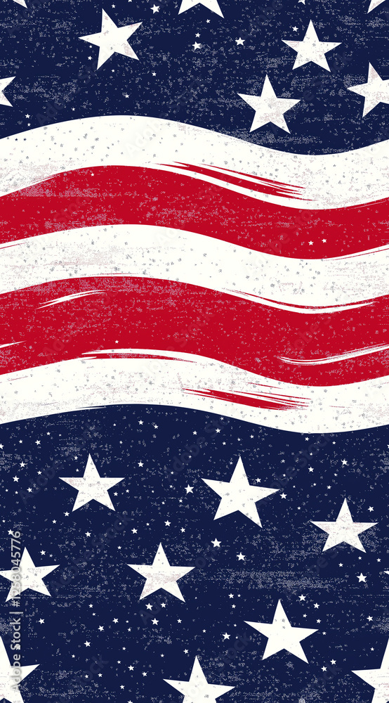 Fototapeta premium Seamless American flag pattern 
