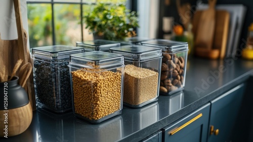 Organized Kitchen: Food Storage in Clear Containers
