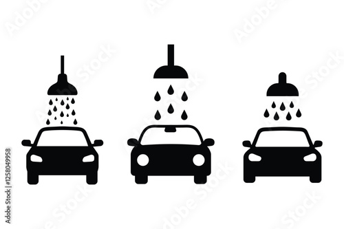Car Wash Vector Icon for Automotive Services, car wash vector icon, car cleaning, car service vector, vehicle wash icon