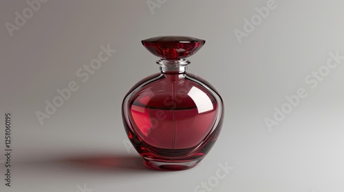 A red perfume bottle 