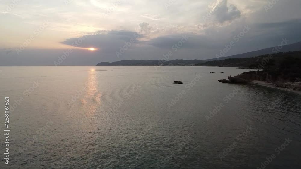 sunset over the sea sunset over the sea