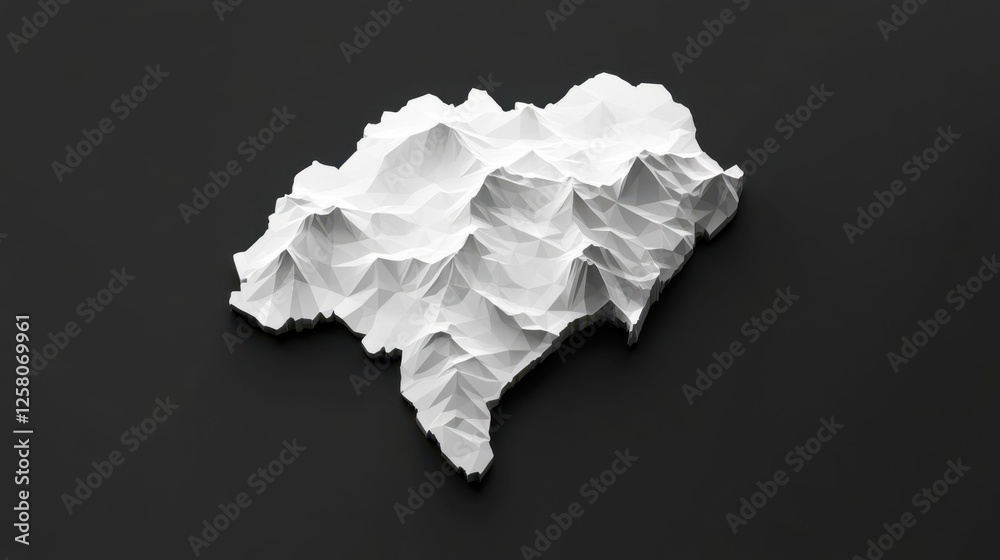 Fototapeta premium 3D model of India shape.