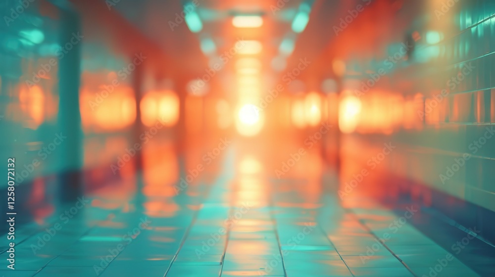 Fototapeta premium Enhancing Hospital and Clinic Imagery: Create Stunning Visuals with Blurred Backgrounds in Corridor Photography Using Depth of Field, Bokeh Effects, and Professional Editing Techniques to Highlight He