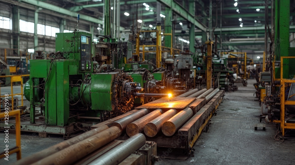 Fototapeta premium Industrial Metal Processing Facility