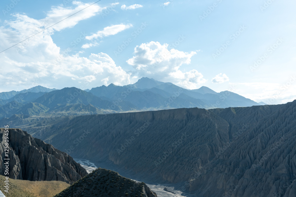 Fototapeta premium Dushanzi Grand Canyon, Karamay, Xinjiang Uygur Autonomous Region, China