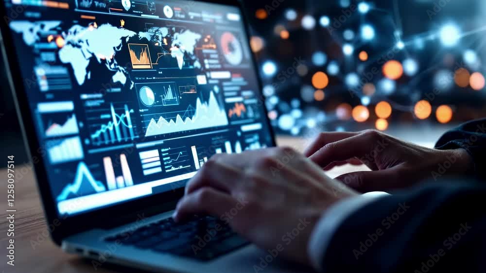 Imaginative visual of human resources and financial staff using ERP and digital technology systems Imaginative visual of human resources and financial staff using ERP and digital technology systems
